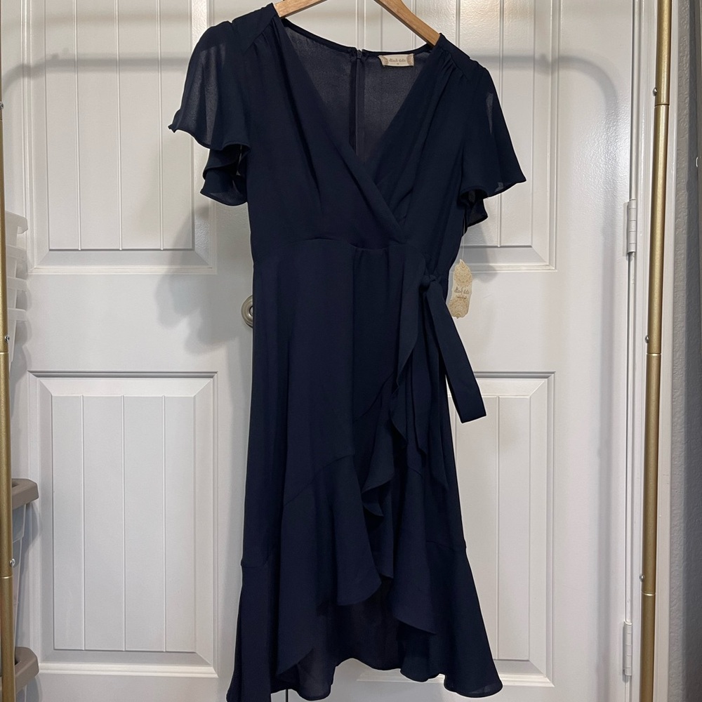 Altard state Navy Wrap Dress